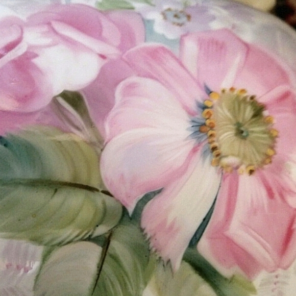 NIPPON 12" TALL Hand Painted Floral & Gold Gilt 2 Handle Vase. 100 yrs old - Picture 11 of 13